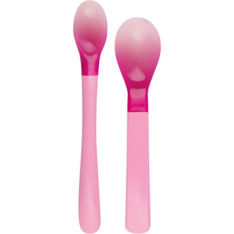 Canpol BABIES krāsu mainošas karotītes, rozā, 2 gab, 9/581_pin