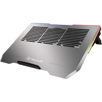 Tellur Cooler laptop Shade 17, 3 fans, RGB LED, USB, USB-C, Aluminum grey