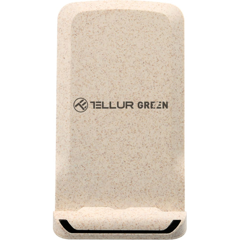 Tellur Green Qi wireless fast desk charger, 15W, Cream