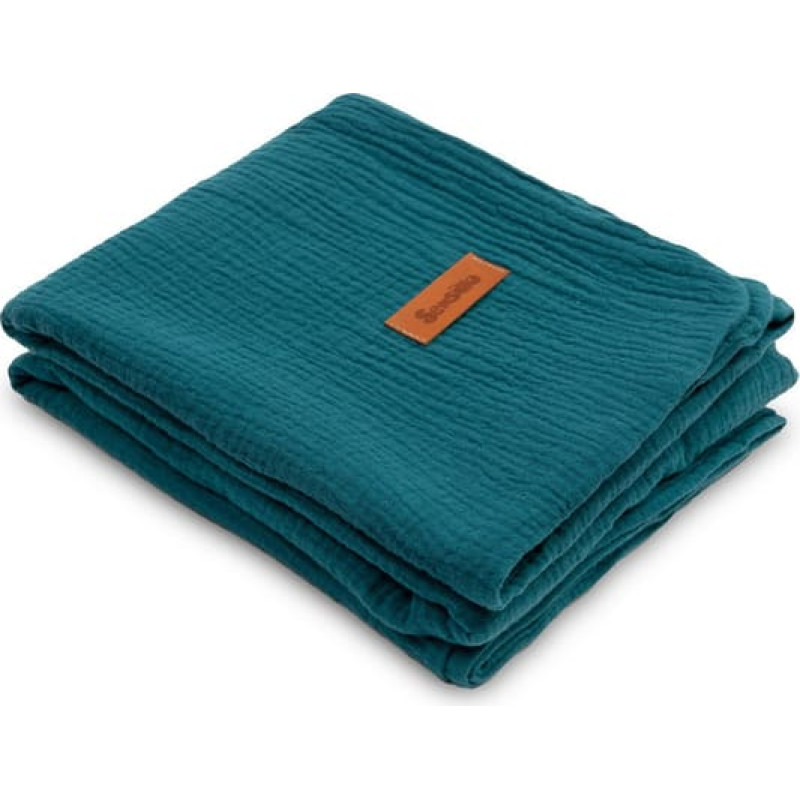 Sensillo MUSLIN BLANKET OCEAN 75x100