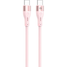 Tellur Silicone Type-C to Type-C Cable PD60W 1m Pink