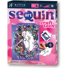 Kitfix DIY „Sequin Art Teen“ rinkinys „Vienaragis“