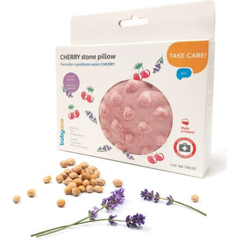 Babyono 796/01 HOT WATTER BOTTLE WITH CHERRY SEEDS PINK