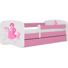 Kocot Kids Bed babydreams pink princess on horse with drawer with mattress 140/70