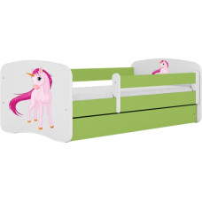 Kocot Kids Bed babydreams green unicorn without drawer with mattress 140/70