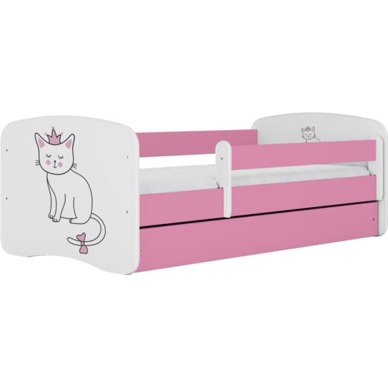 Kocot Kids Bed babydreams pink cat with drawer with mattress 180/80