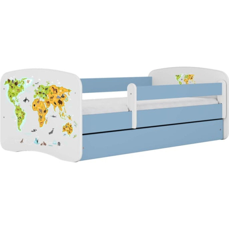 Kocot Kids Bed babydreams blue map with drawer with mattress 160/80