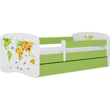 Kocot Kids Bed babydreams green map with drawer with mattress 140/70