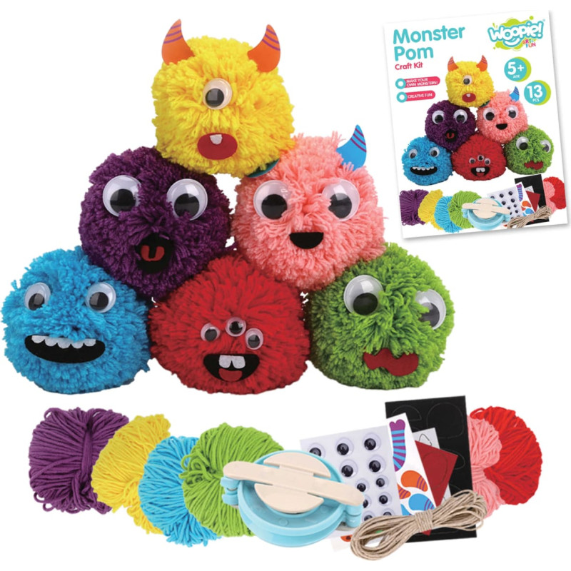 Woopie ART&FUN Zestaw Kreatywny Zrób Potworka Monster Pom
