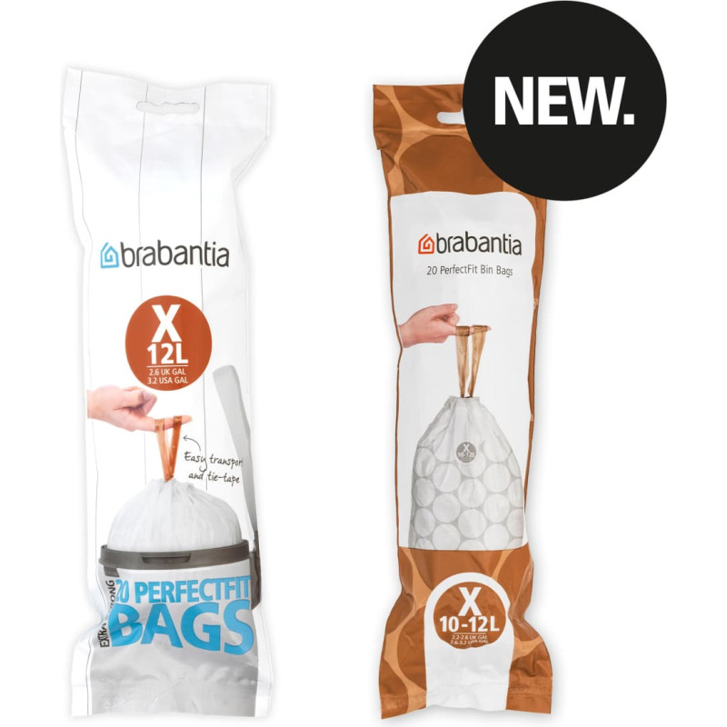 Brabantia – šiukšlių maišai, dydis X, 10–12 l, 20 vnt., 116728