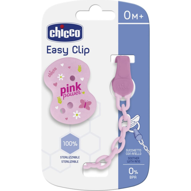 Chicco 00006202300000 Łańcuszek z klipsem do smoczka mix