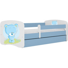 Kocot Kids Bed babydreams blue blue teddybear with drawer with mattress 180/80