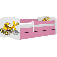 Kocot Kids Bed babydreams pink digger with drawer with mattress 140/70