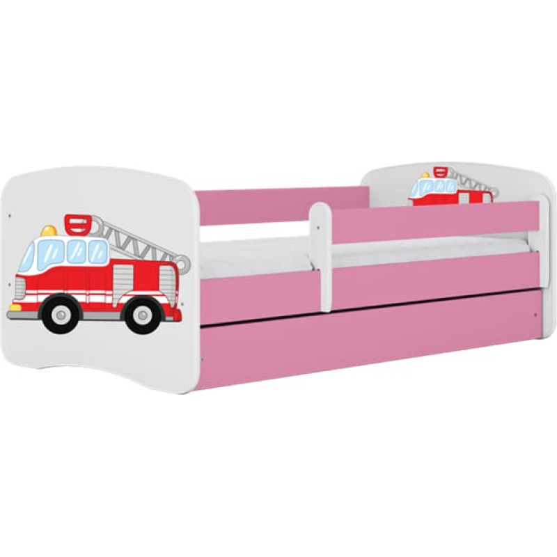 Kocot Kids Bed babydreams pink fire brigade with drawer with mattress 180/80