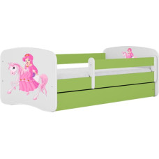 Kocot Kids Bed babydreams green princess on horse without drawer with mattress 140/70