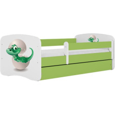 Kocot Kids Bed babydreams green baby dino with drawer with mattress 140/70