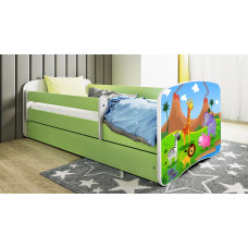 Kocot Kids Bed babydreams green safari with drawer with mattress 160/80