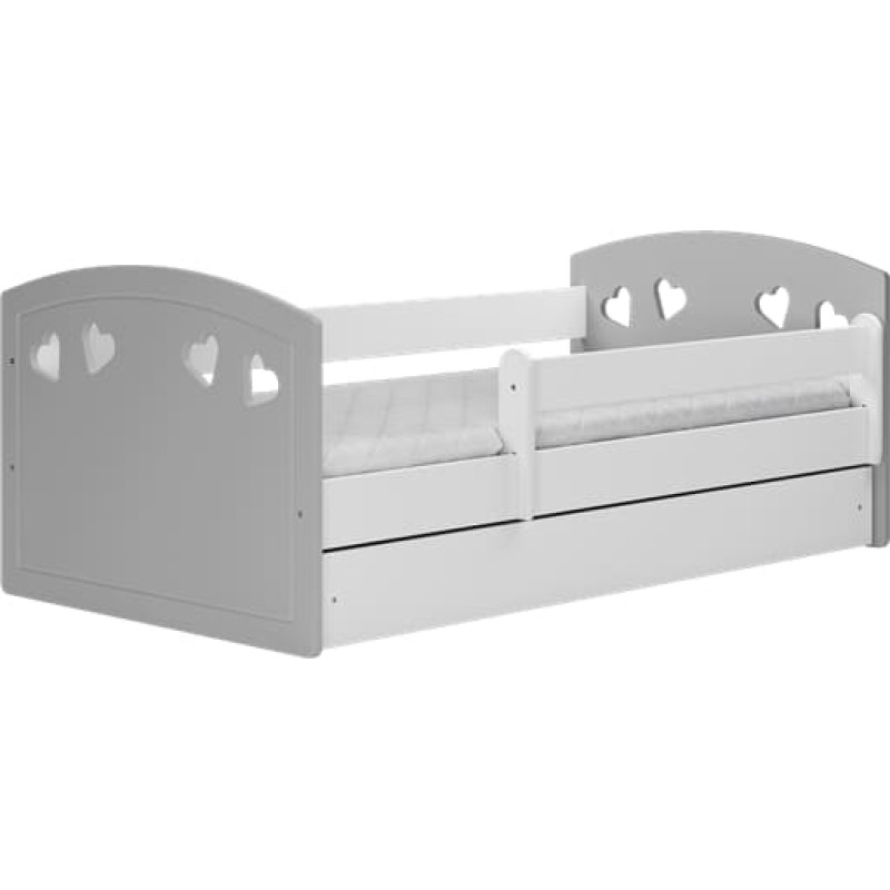 Kocot Kids Bed Julia mix grey with drawer with mattress 140/80