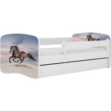 Kocot Kids Bed babydreams white galloping horse without drawer with mattress 140/70