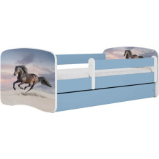 Kocot Kids Bed babydreams blue galloping horse without drawer with mattress 180/80