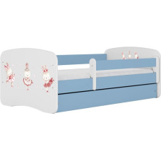 Kocot Kids Bed babydreams blue bunnies with butterflies without drawer with mattress 140/70