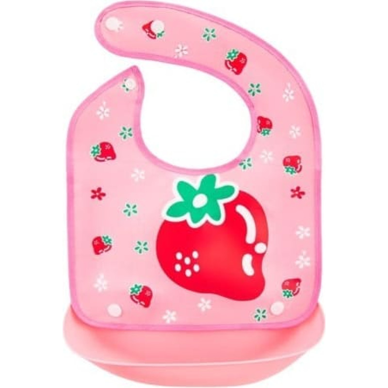 5666 BIB WITH POCKET STRAWBERRY