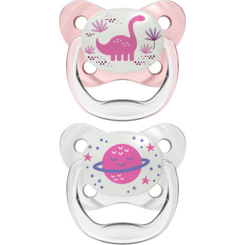 Dr.browns PV22007  PreVent Glow in the Dark BUTTERFLY SHIELD Pacifier - Stage 1, Assorted, 2-Pack