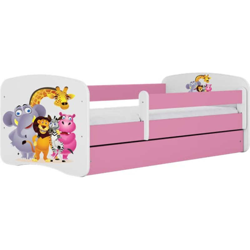 Kocot Kids Bed babydreams pink zoo without drawer with mattress 160/80