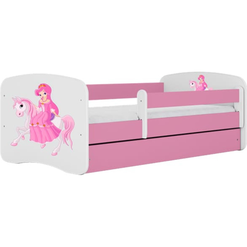 Kocot Kids Bed babydreams pink princess on horse with drawer with mattress 180/80