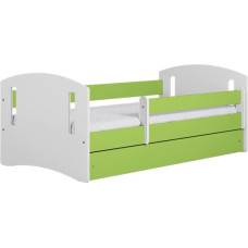 Kocot Kids Bed classic 2 green without drawer with mattress 140/80