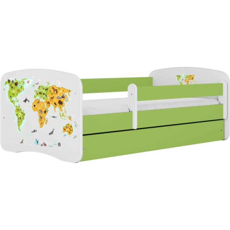Kocot Kids Bed babydreams green map with drawer with mattress 160/80