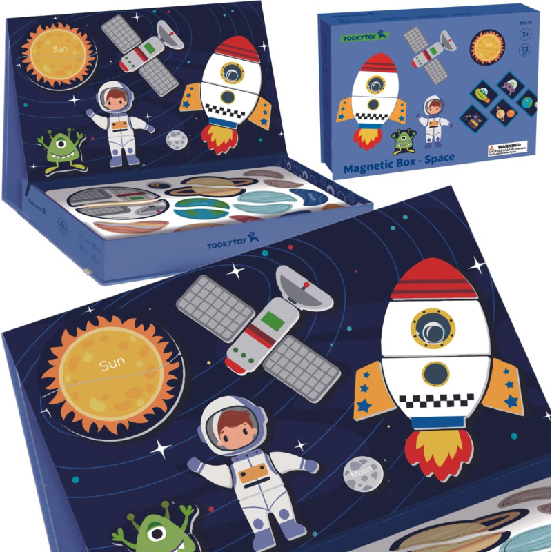 Tooky Toy Układanka Magnetyczna Kosmos Puzzle