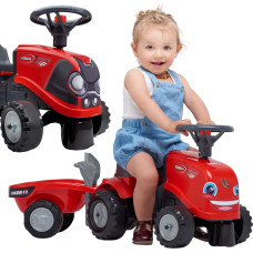 Falk Jeździk Traktorek Baby Case IH Ride-On Czerwony z Przyczepką + akc. od 12 miesięcy