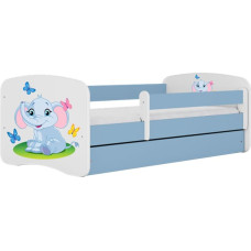 Kocot Kids Bed babydreams blue baby elephant with drawer with mattress 180/80