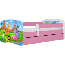 Kocot Kids Bed babydreams pink safari with drawer with mattress 160/80