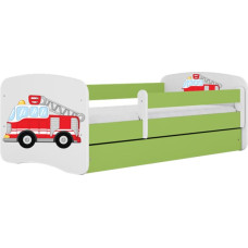 Kocot Kids Bed babydreams green fire brigade with drawer with mattress 160/80