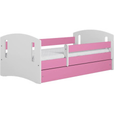 Kocot Kids Bed classic 2 pink with drawer with mattress 160/80