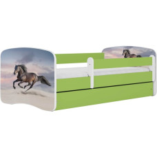 Kocot Kids Bed babydreams green galloping horse without drawer with mattress 180/80