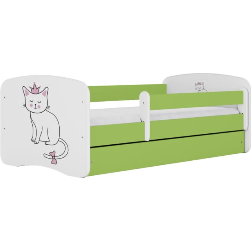 Kocot Kids Bed babydreams green cat without drawer with mattress 160/80