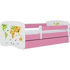 Kocot Kids Bed babydreams pink map without drawer with mattress 140/70