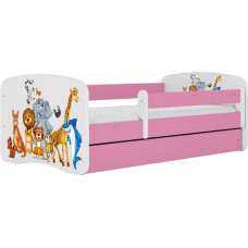 Kocot Kids Bed babydreams pink animals without drawer with mattress 140/70