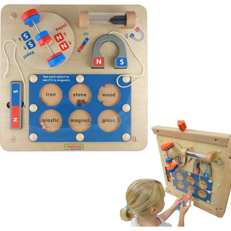 Masterkidz Nauka o Przyciąganiu Magnetycznym - Ścienna Tablica Edukacyjna Flex Montessori