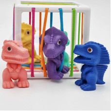 Woopie 44329 Elastyczna kostka sensoryczna Sorter Dino 6 el.