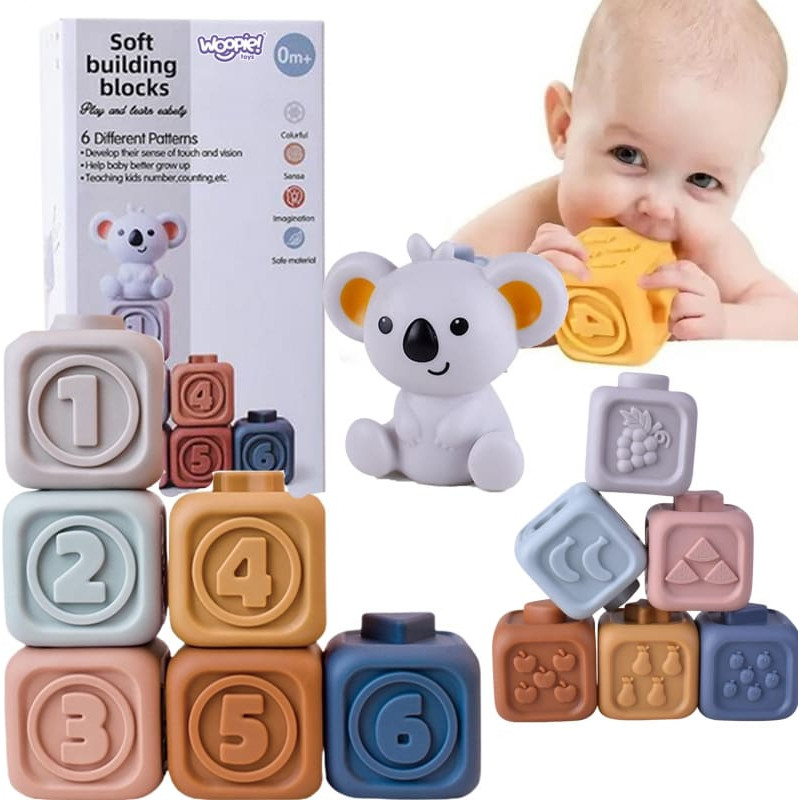 Woopie BABY 51725 Zestaw piramidka klocki sensoryczne
