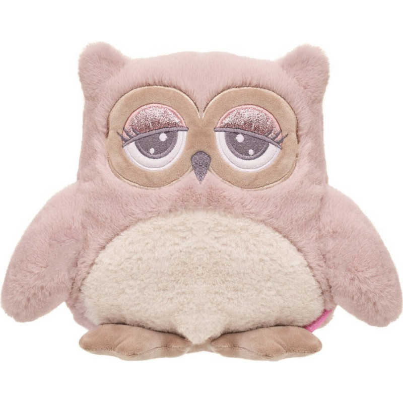 Minikid Plush toy - 14067 - OWL - ABBY - PINK / CREAMY - size 23 cm