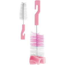 6014 BRUSH WITH SPONGE FOR WASHING BOTTLES AND PACIFICATIONS 3 COLORS BOC0601