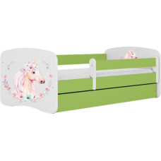 Kocot Kids Bed babydreams green horse without drawer with mattress 180/80