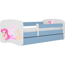 Kocot Kids Bed babydreams blue fairy with wings with drawer with mattress 140/70