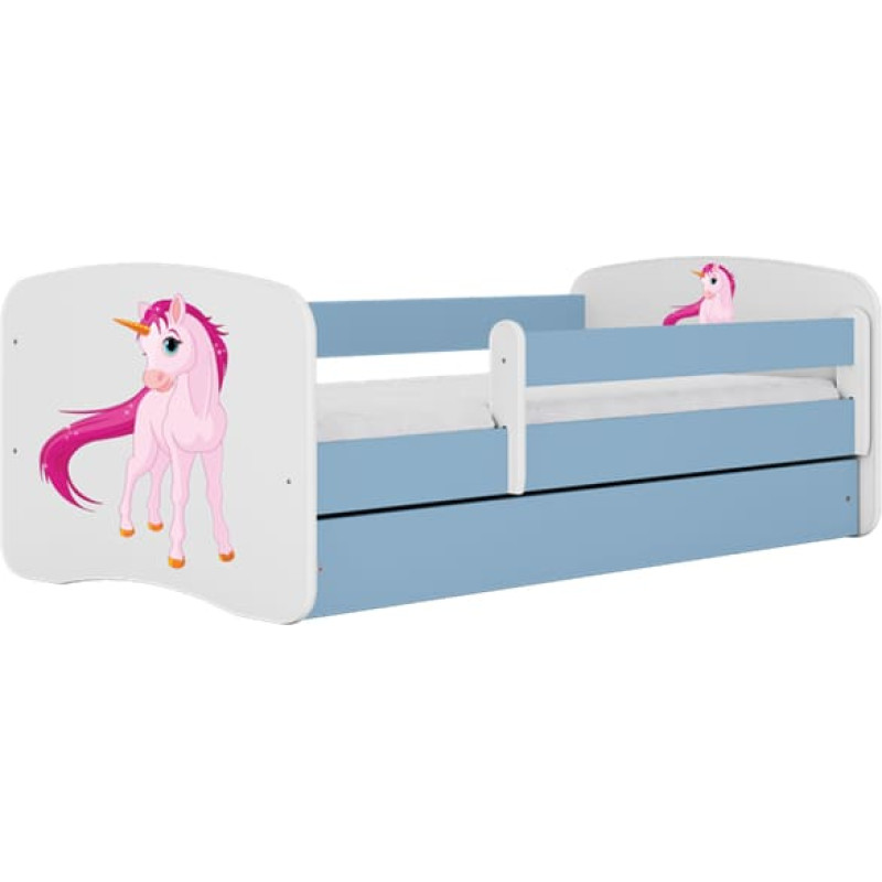 Kocot Kids Bed babydreams blue unicorn with drawer with mattress 180/80
