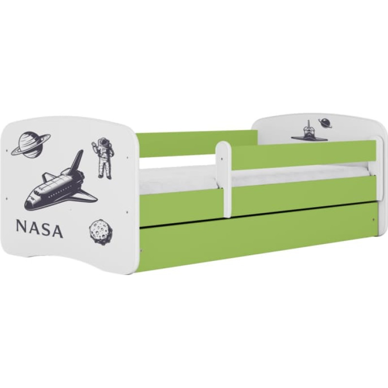 Kocot Kids Bed babydreams green nasa with drawer with mattress 140/70